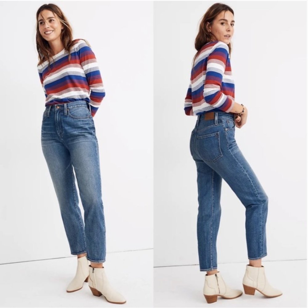 Madewell The Momjean in Downey Wash Size 25